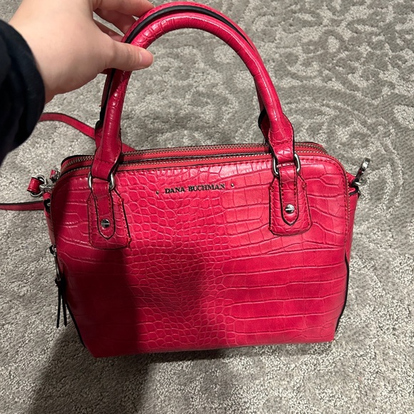 Dana Buchman Handbags - Pink Croc-Embossed Handbag